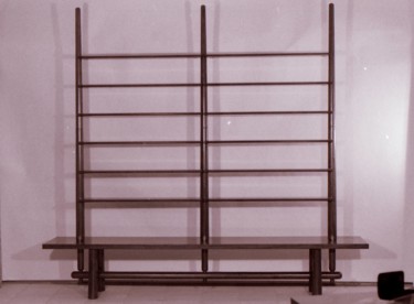 Design intitulée "Biblio Trois Mats" par Roger Fisset, Œuvre d'art originale, Meuble