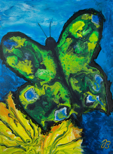 Malerei mit dem Titel "Schmetterling" von Jutta Blühberger, Original-Kunstwerk, Acryl