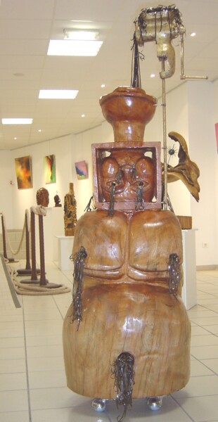 Sculpture titled "Réification" by Bernard Sabathé, Original Artwork, Wood