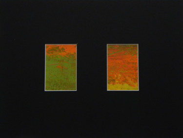 Schilderij getiteld "van Put naar Berg b…" door Eva Lacres, Origineel Kunstwerk, Olie Gemonteerd op Houten paneel