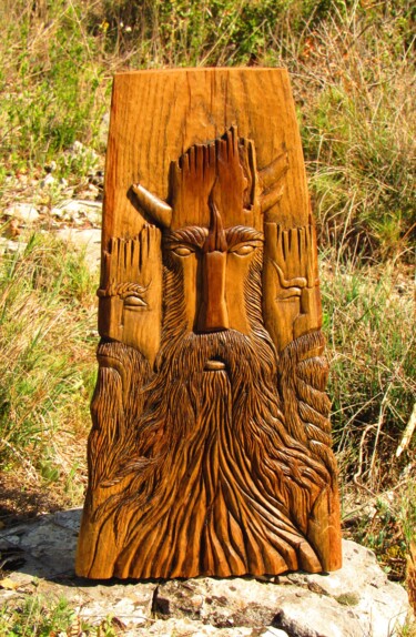 ESPRITS DE LA FORET Sculpture intitulée "ESPRITS DE LA FORET" par Joe Amarok, Œuvre d'art originale, Bois