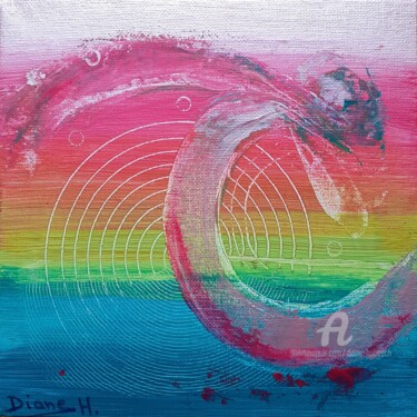 39.Danser la joie du tourbillon Peinture intitulée "39.Danser la joie d…" par Diane Hubesch, Œuvre d'art originale, Acrylique Monté sur Châssis en bois