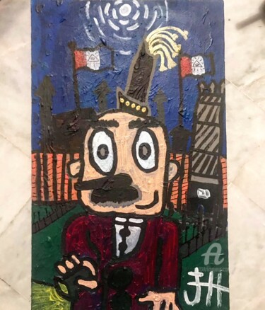 Peinture intitulée "Fugita" par Houssain Jaamati, Œuvre d'art originale, Acrylique