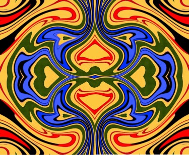Digital Arts titled "Blue Crown" by Peter Jalesh, Original Artwork, Digital Painting