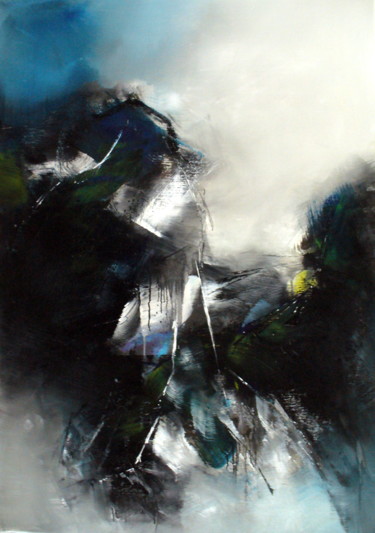 Peinture intitulée ""Sans  savoir où"" par Jacques Reverdy, Œuvre d'art originale, Huile