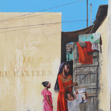 Peinture intitulée "Une histoire de fam…" par Sonia Privat, Œuvre d'art originale, Huile