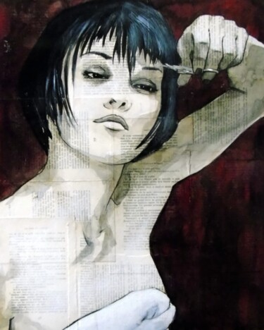 Peinture intitulée "ajustement" par Vincent Tessier Xxc, Œuvre d'art originale, Acrylique