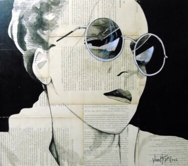 Peinture intitulée "sans r" par Vincent Tessier Xxc, Œuvre d'art originale, Encre