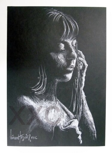Dessin intitulée "O tel" par Vincent Tessier Xxc, Œuvre d'art originale, Craie