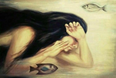 Malerei mit dem Titel "mind fluid10" von Shima Ghasemi, Original-Kunstwerk, Öl