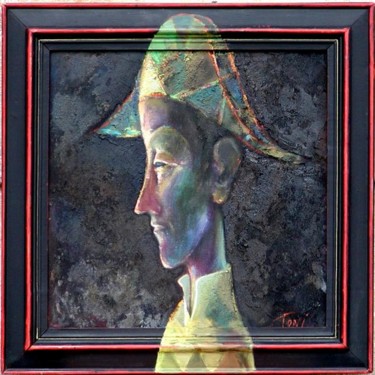 Painting titled "Arlekin I" by Tony Ignatov, Original Artwork, Oil