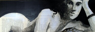 Peinture intitulée "n&b" par Vincent Tessier Xxc, Œuvre d'art originale, Encre