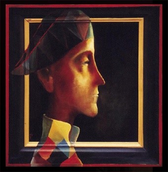 Painting titled "Arlekin II" by Tony Ignatov, Original Artwork, Oil