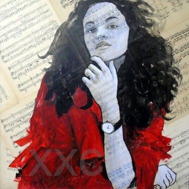 Peinture intitulée "la montre" par Vincent Tessier Xxc, Œuvre d'art originale, Acrylique