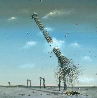 Painting titled "Gravitation" by Tony Ignatov, Original Artwork, Oil