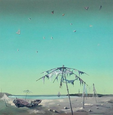 Painting titled "Abandoned" by Tony Ignatov, Original Artwork, Oil