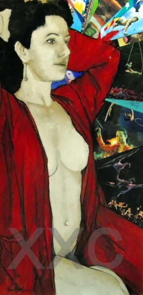 Peinture intitulée "sant" par Vincent Tessier Xxc, Œuvre d'art originale, Acrylique