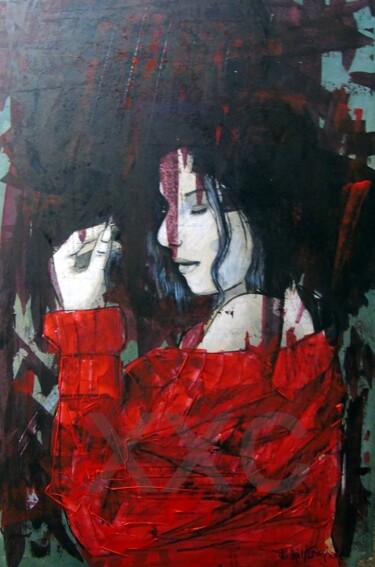 Peinture intitulée "sans pull" par Vincent Tessier Xxc, Œuvre d'art originale, Acrylique