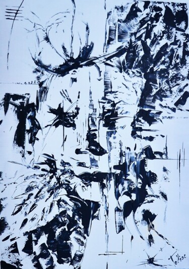 绘画 标题为“Visage abstrait” 由Tolliac, 原创艺术品, 丙烯