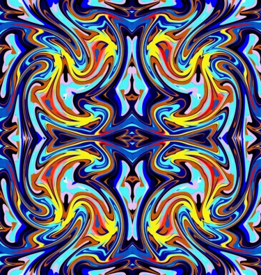 Digital Arts titled "Heavenlike serpents" by Peter Jalesh, Original Artwork, Digital Painting