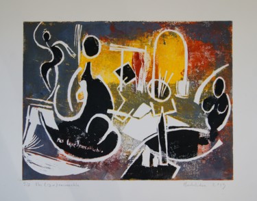 印花与版画 标题为“Pas (que) raisonnab…” 由Hervé Marchelidon, 原创艺术品, Linocuts
