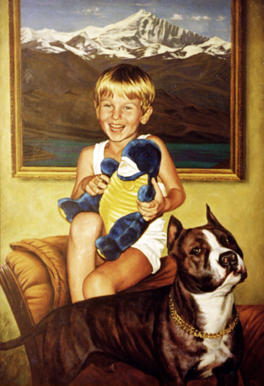 Картина под названием "Child portrait" - Sergey And Vera, Подлинное произведение искусства, Масло