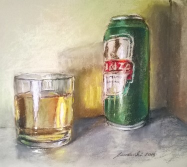 Painting titled "Bez piany" by Kazimierz Mordarski, Original Artwork, Pastel