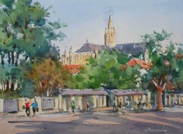 Peinture intitulée "Villers les Nancy 3…" par Christian Arnould, Œuvre d'art originale, Aquarelle