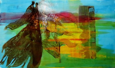 Peinture intitulée "les matins clairs -…" par Clau Redier-Clément, Œuvre d'art originale, Encre