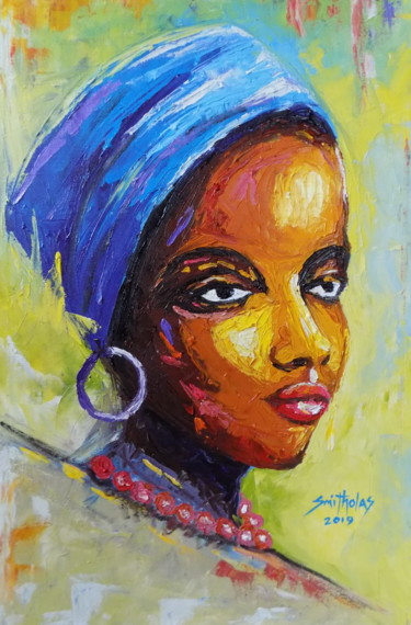 Schilderij getiteld "Hope" door Olaoluwa Smith, Origineel Kunstwerk, Acryl