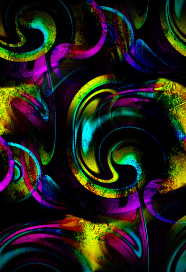 Digital Arts titled "Elektro-Luminescent…" by Barry Farley Visual Arts, Original Artwork, Digital Painting Mounted on Other…