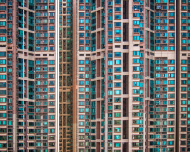 Sheer Urbanism I (Framed) - Signed Limited Edition Fotografie getiteld "Sheer Urbanism I (F…" door Serge Horta, Origineel Kunstwerk, Digitale fotografie Gemonteerd op Houten p…