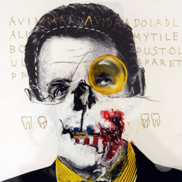 Dessin intitulée "SARKO LE PETIT" par Patrick Santus, Œuvre d'art originale, Crayon