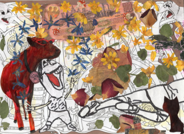 拼贴 标题为“Wild things.” 由Phil Colisov, 原创艺术品, 拼贴
