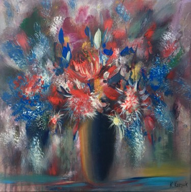 Schilderij getiteld "Luxury Orchid" door Khrystyna Kozyuk, Origineel Kunstwerk, Acryl
