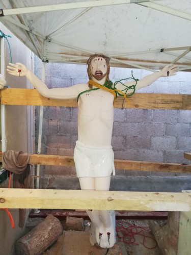 雕塑 标题为“Cristo (madera de m…” 由Raymundo Muñoz Velazco, 原创艺术品, 木