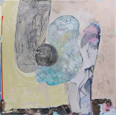 Schilderij getiteld "Summer Abstraction" door Martins Krumins, Origineel Kunstwerk, Acryl