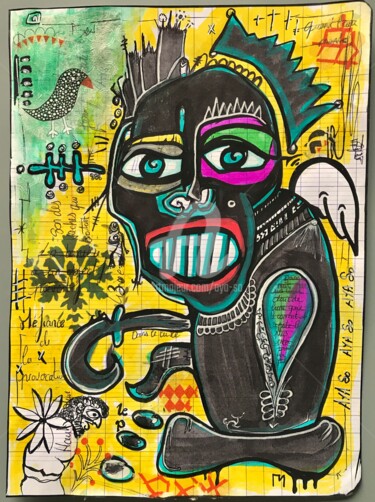 Peinture intitulée "Con calma" par Aya So, Œuvre d'art originale, Acrylique