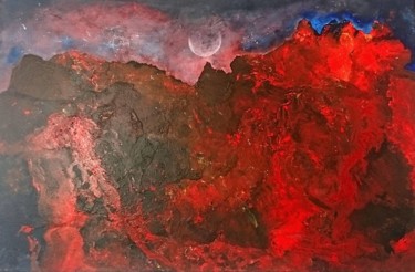 绘画 标题为“LAVA” 由Karnakiev, 原创艺术品, 丙烯 安装在木质担架架上