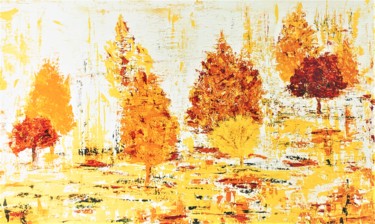 Painting titled "Honey Grove" by Carol Hazel, Original Artwork, Acrylic Mounted on Wood Stretcher frame