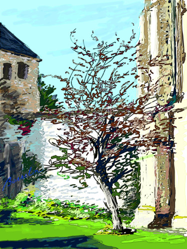 Arts numériques intitulée "la Trinité, chevet" par Bosselin, Œuvre d'art originale, Peinture numérique
