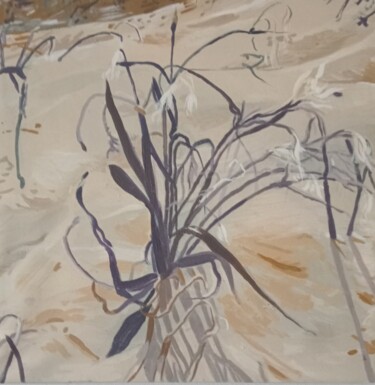 Painting titled "Sea Lilies" by Petra Schepens, Original Artwork, Acrylic Mounted on Wood Stretcher frame