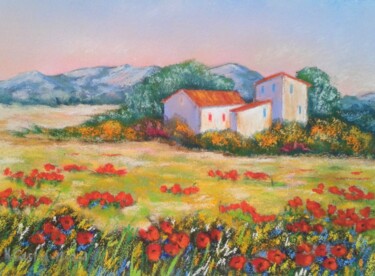 "Printemps dans Les…" başlıklı Resim Hélène Gastin-Mozol tarafından, Orijinal sanat, Pastel Diğer sert panel üzerine monte e…