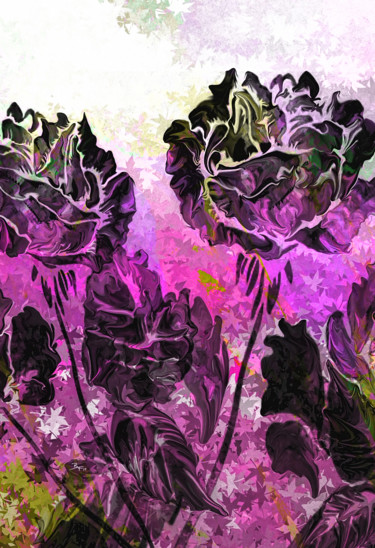 Digital Arts titled "Carnivorous Black F…" by Barry Farley Visual Arts, Original Artwork, Digital Painting Mounted on Other…
