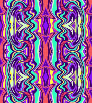 Digital Arts titled "Tapestry for a summ…" by Peter Jalesh, Original Artwork, Digital Painting