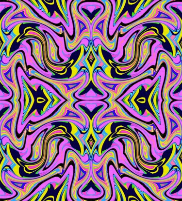 Digital Arts titled "Pink bush" by Peter Jalesh, Original Artwork, Digital Painting