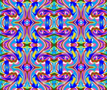 Digital Arts titled "Weed flowers curtain" by Peter Jalesh, Original Artwork, Digital Painting