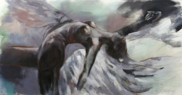 Malerei mit dem Titel "Angel's Dream" von Olga David, Original-Kunstwerk, Acryl Auf Keilrahmen aus Holz montiert