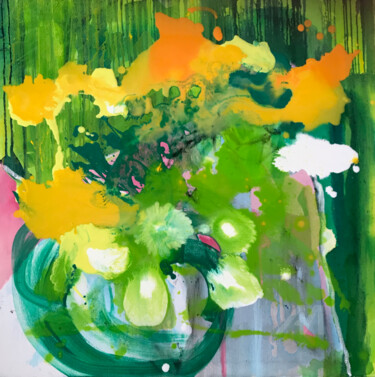 Peinture intitulée "Red Skin" par Marika Perros, Œuvre d'art originale, Huile Monté sur Châssis en bois