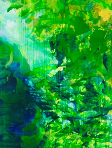 Peinture intitulée "Forêt Nouvelle Zéla…" par Marika Perros, Œuvre d'art originale, Huile Monté sur Châssis en bois